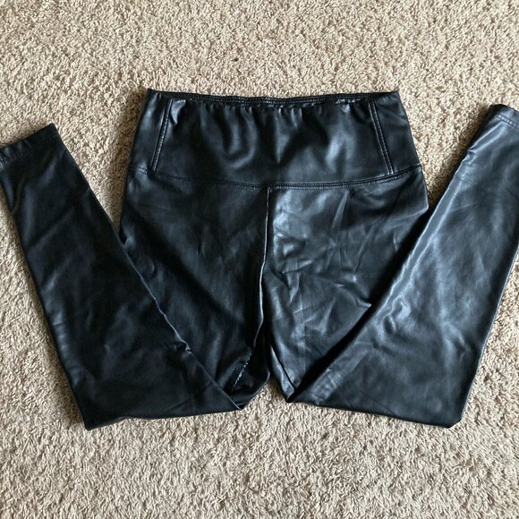 Lily Morgan Faux Leather Pants Size Large Like New Condition - Picture 1 of 8